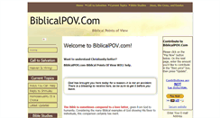 Desktop Screenshot of biblicalpov.com